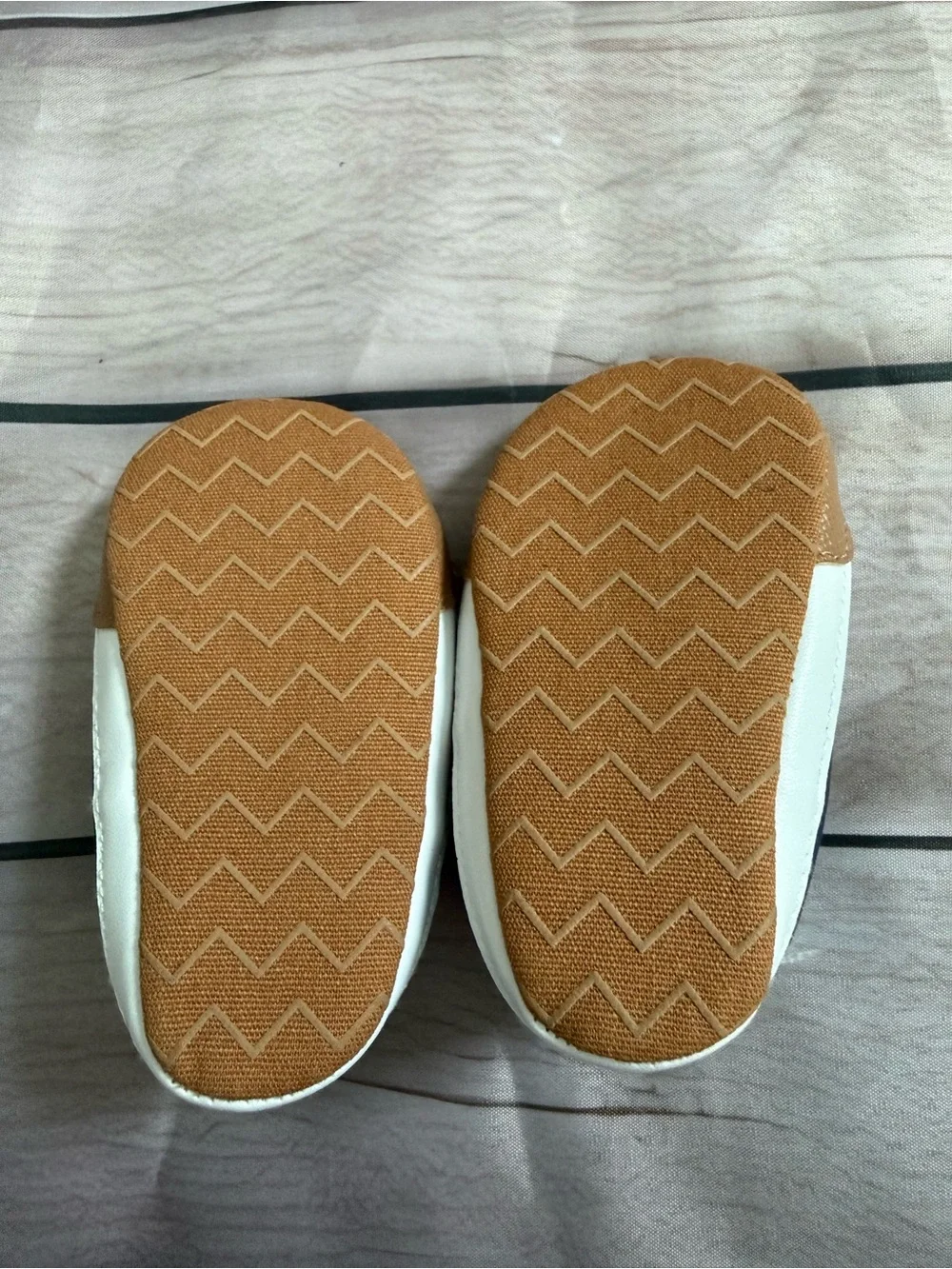 Carter's Navy and Tan Kids Moccasin Boat Shoes